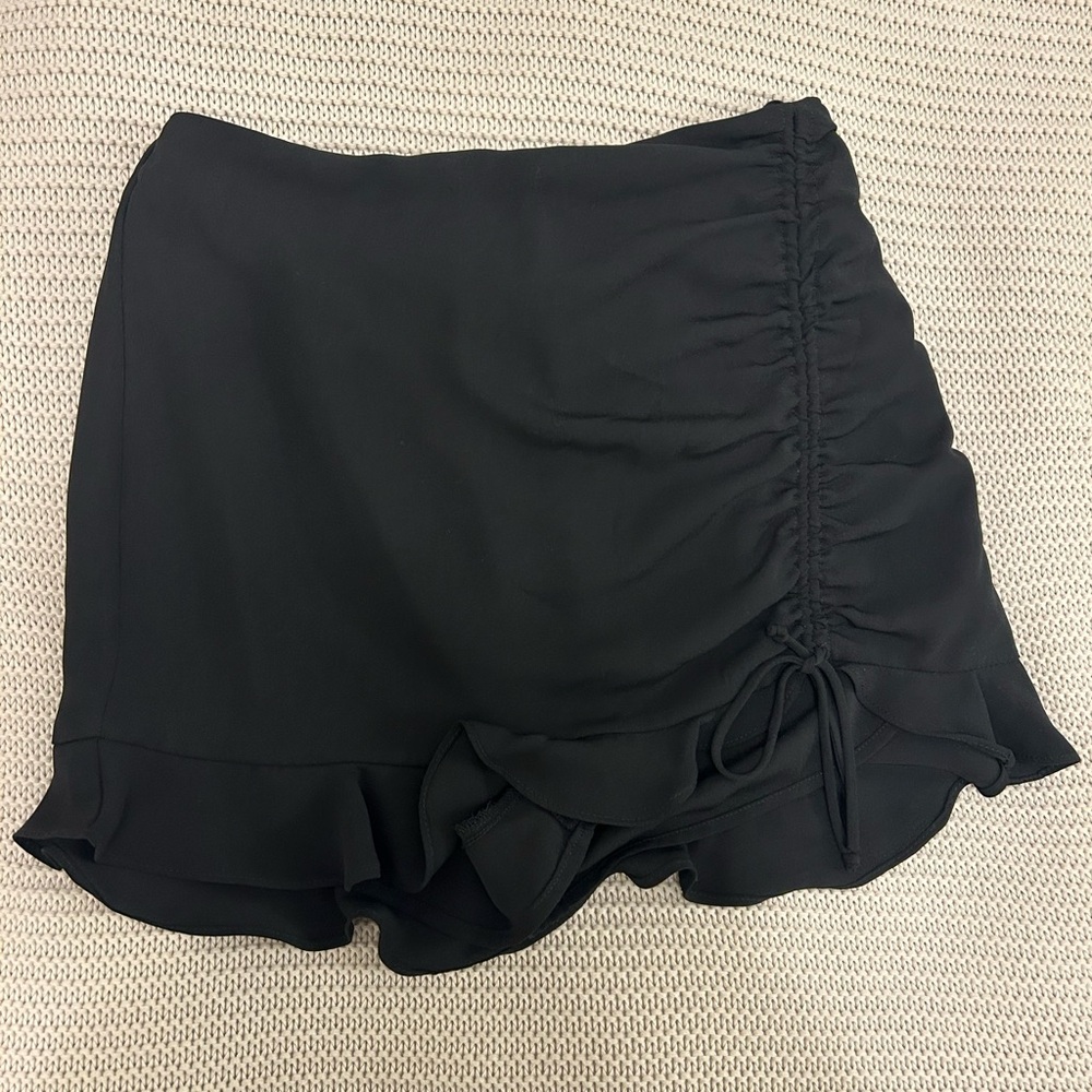Black Ruffle mini skirt/skort